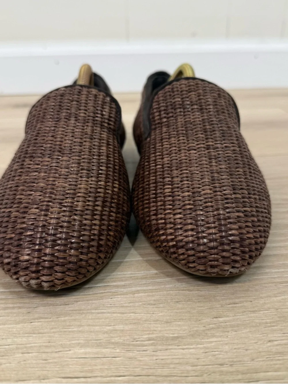 Birdies Brown Woven Loafers